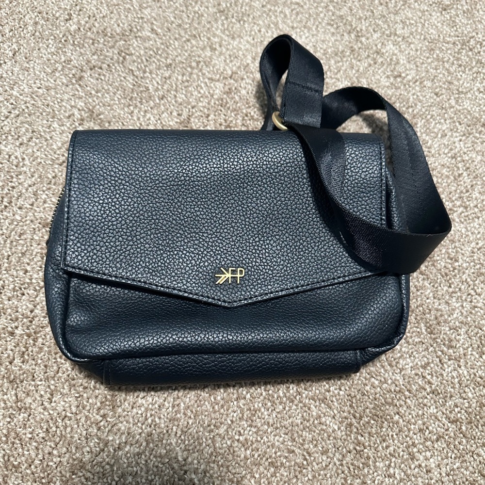 Black Leather Crossbody Bag